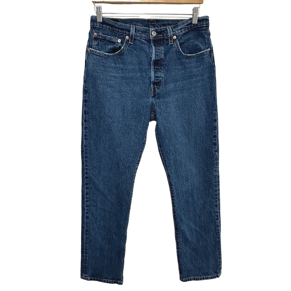 Levi's 501 Original Fit Jeans Women 30x28* Blue Straight Leg Button Fly Denim